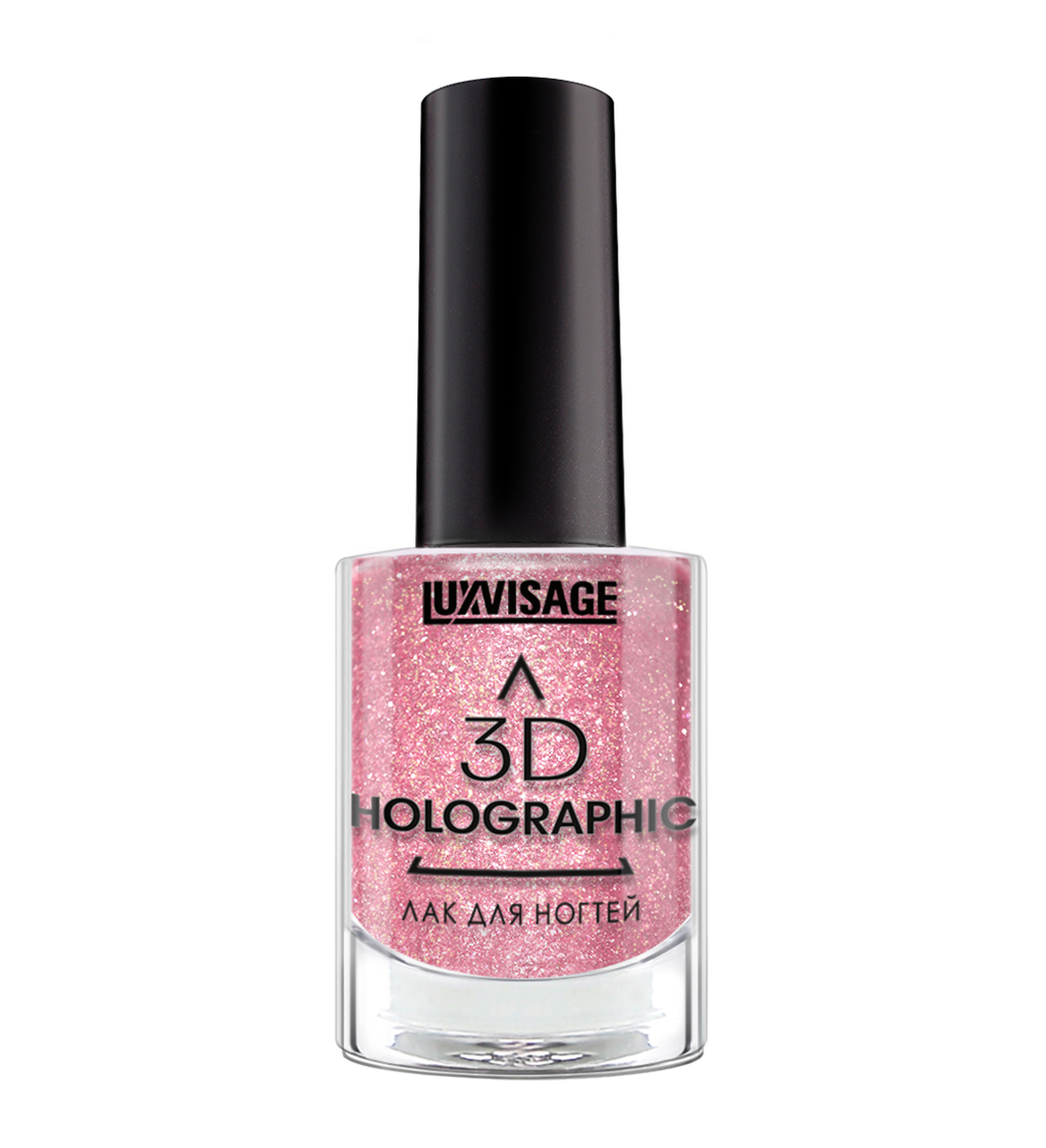 LUX visage 3D holographic Лак для ногтей тон 717 бежево-розовый коралл