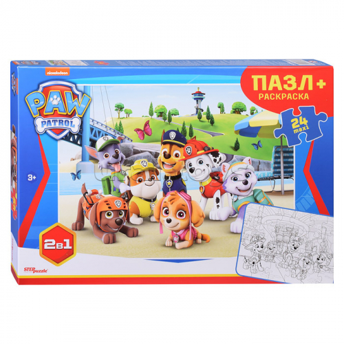 Пазлы maxi 24 + раскраска 