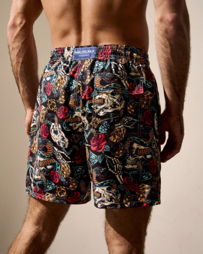 Пляжные шорты:муж. МОДЕЛЬ 1 Skull colorfull