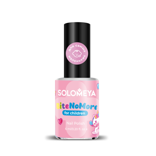 [SOLOMEYA] Лак для ногтей ГОРЬКИЙ от привычки грызть ногти ДЕТСКИЙ Nail Polish Bite No More, 6 мл