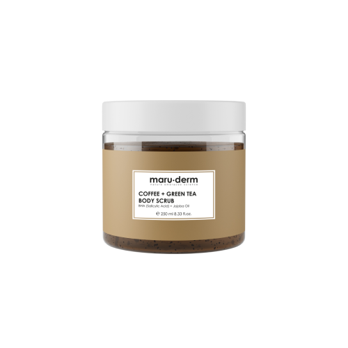 [MARU.DERM] Скраб для тела соляной ЗЕЛЕНЫЙ ЧАЙ И КОФЕ Coffee + Green Tea Body Scrub, 250 мл