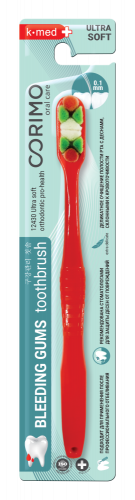 [CORIMO] Зубная щетка BLEEDING GUMS ультра мягкая (цвета в ассортименте), 1 шт