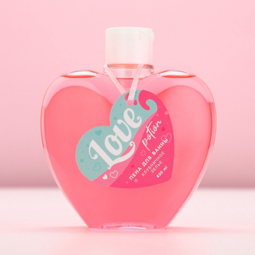 Пена для ванны Love potion, 430 мл, аромат клубничного зелья, Чистое счастье