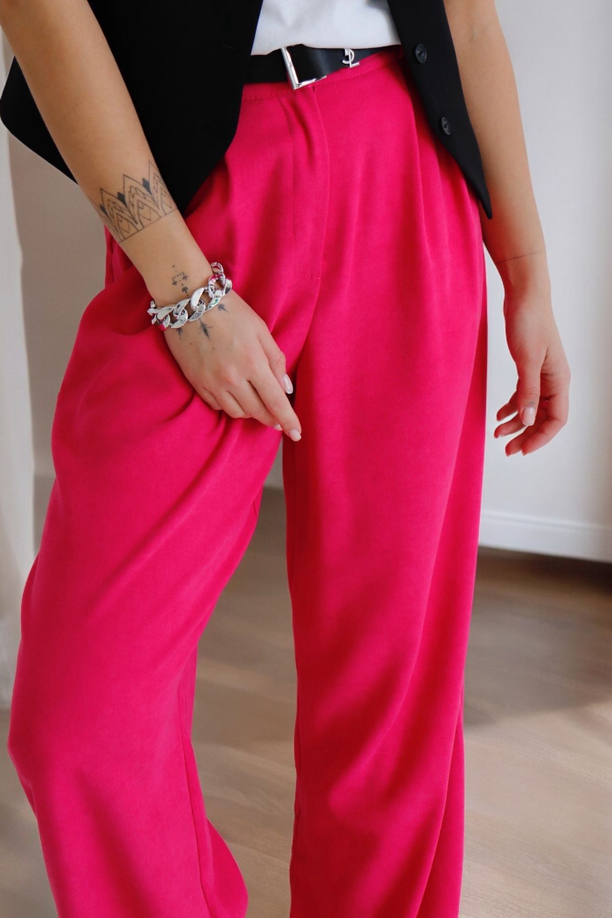 10549 Брюки-палаццо розовые (остаток: 42)