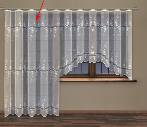 Готовые шторы арт.                                             231370/250, занавеска кремовая, высота 250 см, ширина 200 см, пошита на универсальной шторной ленте