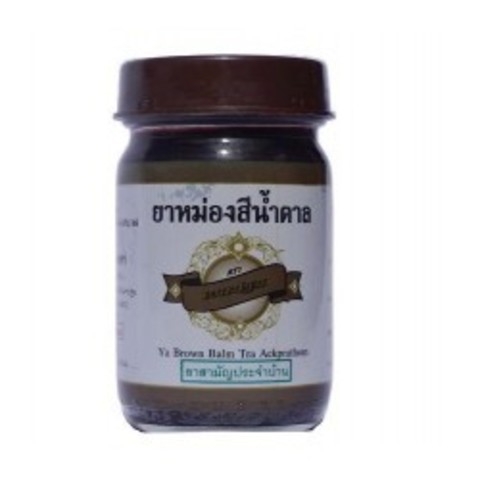 Тайский традиционный коричневый бальзам при костных болях Kongka Ya Brown Balm Tra Aekprathom 50 гр