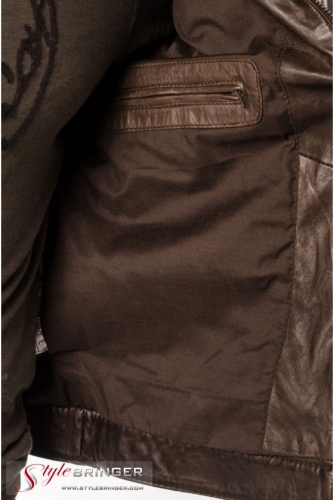 Куртка кожаная KREZZ M124 brown