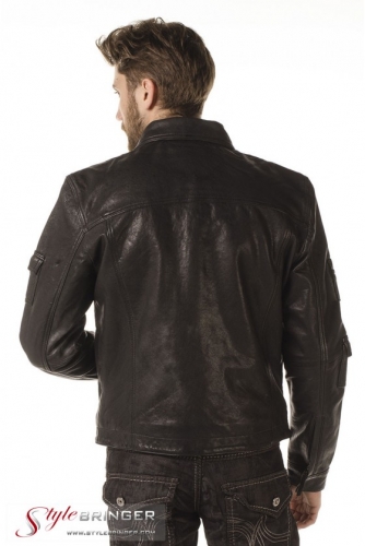 Куртка кожаная KREZZ M120 black