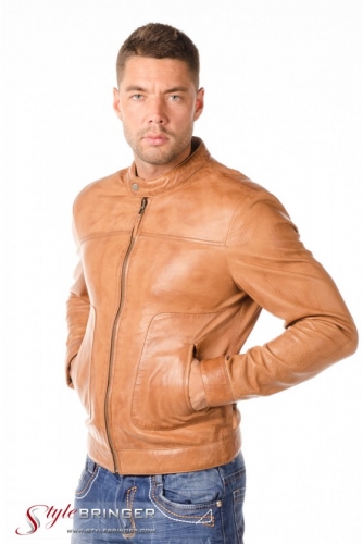 Куртка кожаная ARBEX M124 tan