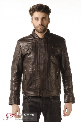 Куртка кожаная KREZZ M153 brown