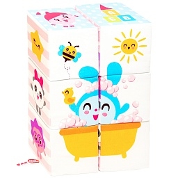 Игрушка кубики «Малышарики» (Мультики) 6 куб 10*10 см