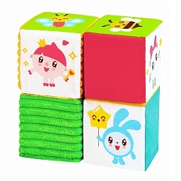 Игрушка набор из четырех кубиков «Малышарики»