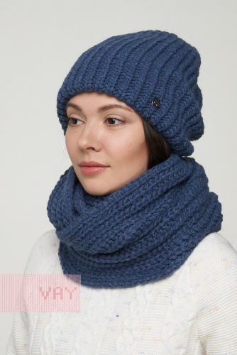 Комплект (шапка, шарф-снуд) 182-8702