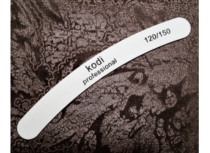 Пилка белая Kodi-Professional (бумеранг), 120/150 грит