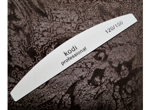 Пилка белая Kodi-Professional (полукруглая), 120/150 грит