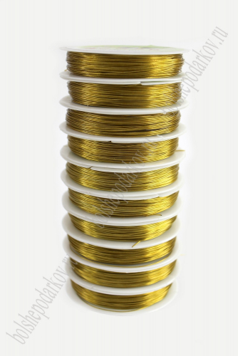 Проволока 0,5 мм*30 м (10 шт) SF-902, золото