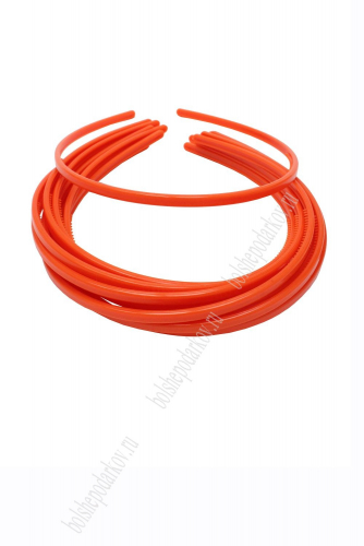 Ободки для волос 0,5 см пластиковые (20 шт) SF-451, оранжевый