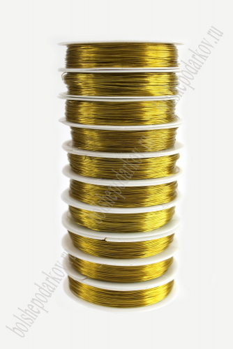 Проволока 0,3 мм*50 м (10 шт) SF-900, золото