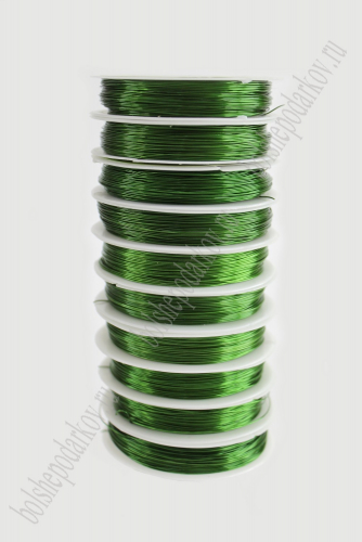Проволока 0,5 мм*30 м (10 шт) SF-902, зеленый