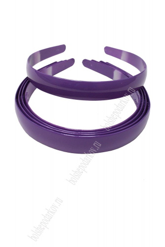 Ободки для волос 18 мм пластиковые (20 шт) SF-453, фиолетовый