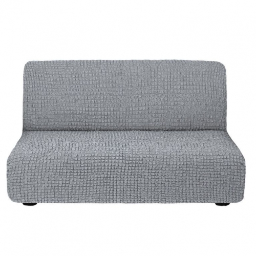 Чехол диван без подлокотников евро, Светло-серый 216