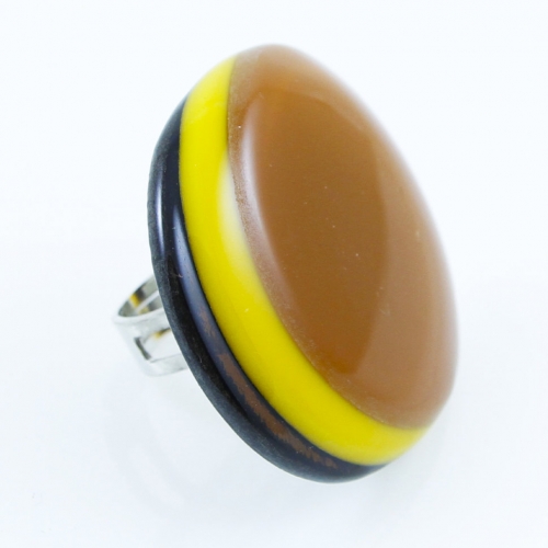 Кольца Oval amber