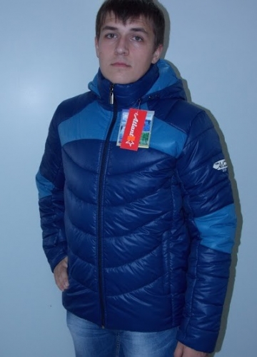 Зимняя куртка Модель9 СИНИЙ+ДЖИНС