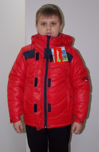 Зимняя куртка Модель-9Д красный-синий