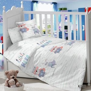 Комплект постельного белья в детскую кроватку Сатин Hero