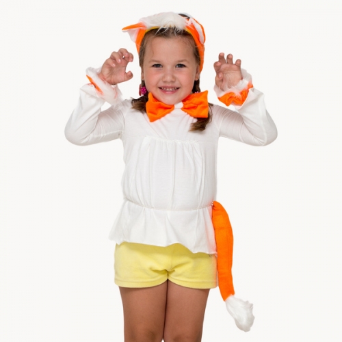 Карнавальный костюм Котенок набор оранжевый
