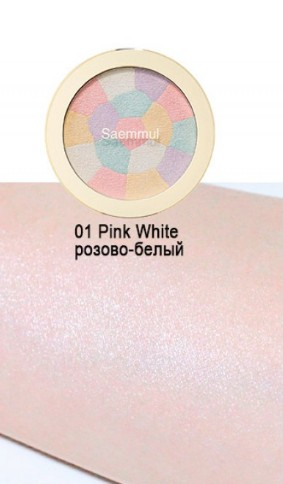 Мультихайлайтер с минералами THE SAEM Saemmul Luminous Multi Highlighter pink/white
