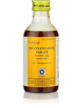 Дханвантарам Тайлам, противовоспалительное и омолаживающее массажное масло, 200 мл, производитель Коттаккал Аюрведа