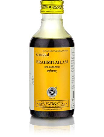 Брахми Тайлам, массажное масло для улучшения умственной деятельности, 200 мл, производитель Коттаккал Аюрведа