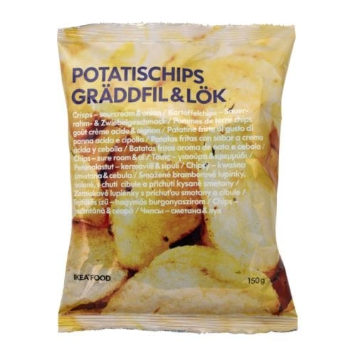 POTATISCHIPS GRÄDDFIL & || LÖK чипсы. ИКЕА