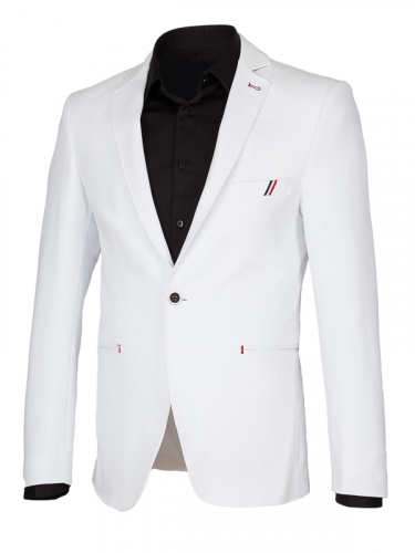 Белый мужской пиджак Rvvaldi rj-2019-69