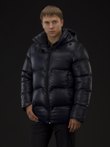 Куртка зимняя мужская Merlion Богдан (т/синий клетка)