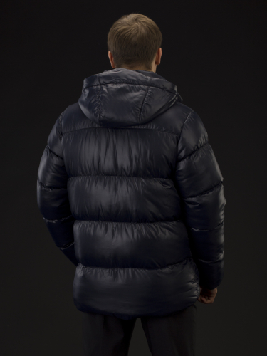 Куртка зимняя мужская Merlion Богдан (т/синий клетка)