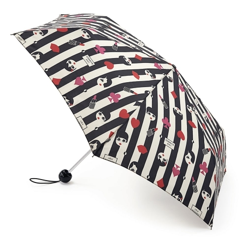 L718-2683 Легкий изящный зонт «Лица», механика, Lulu Guinness, Superslim, Fulton