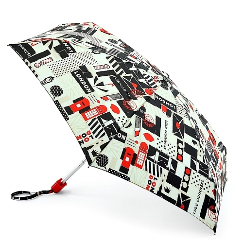 L717-3075 Суперкомпактный «зонт в карман» «Лондон», механика, Lulu Guinness, Tiny, Fulton