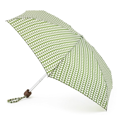 L744-2575 Легкий плоский зонт «Листья зеленые», механика, Orla Kiely, Tiny, Fulton