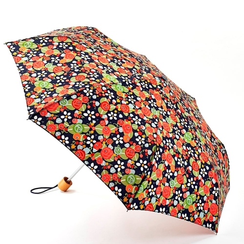 L773-2670 Женский зонт с большим куполом «Цветы», механика, Julie Dodsworth, Minilite, Fulton