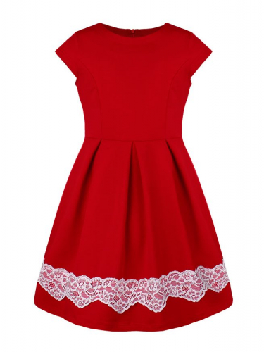Красное платье для девочки 80901-ДО18