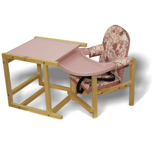 СЕНС-М Стул-стол для кормления СТД 07 пластиковая столешница Розовый
