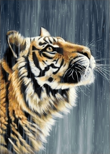 Алмазная мозайка: Индийский тигр 27х38 Ag 250