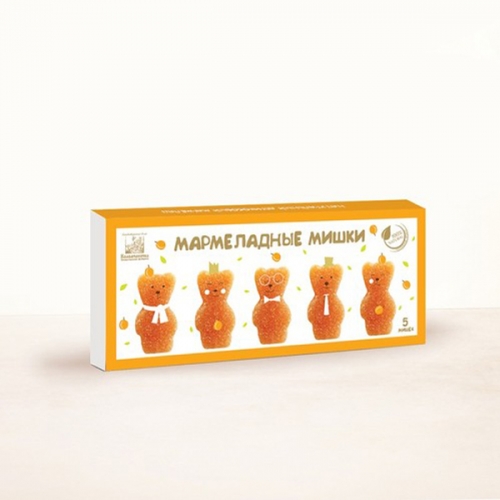 Мармеладные мишки. Натуральный абрикосовый мармелад , 155г