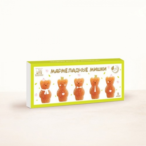 Мармеладные мишки. Натуральный яблочный мармелад 155г