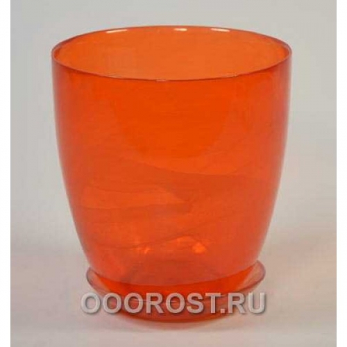Горшок стеклянный №4 с поддоном крашеный Оранжевый