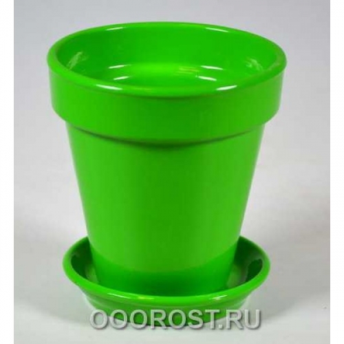 Горшок Наперсток (Глянец зеленый)  d12см, h12,5см, 0,6л