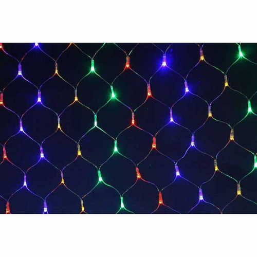 Гирлянда сетка LED LW-5-6 400л.3*3м проз.провод ЦВЕТН.х36