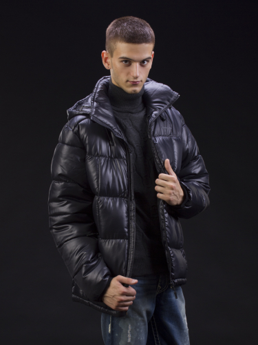Куртка зимняя мужская Merlion NIL (черный клетка)